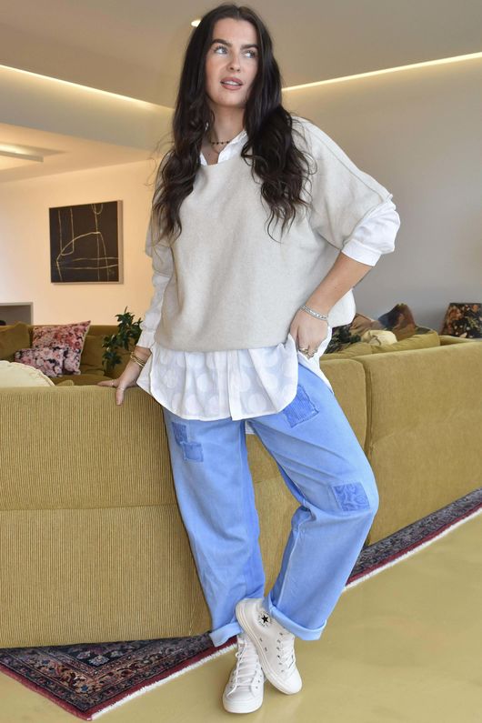 Anine Soft Touch Patch Jogger Washed Soft Cobalt /59 